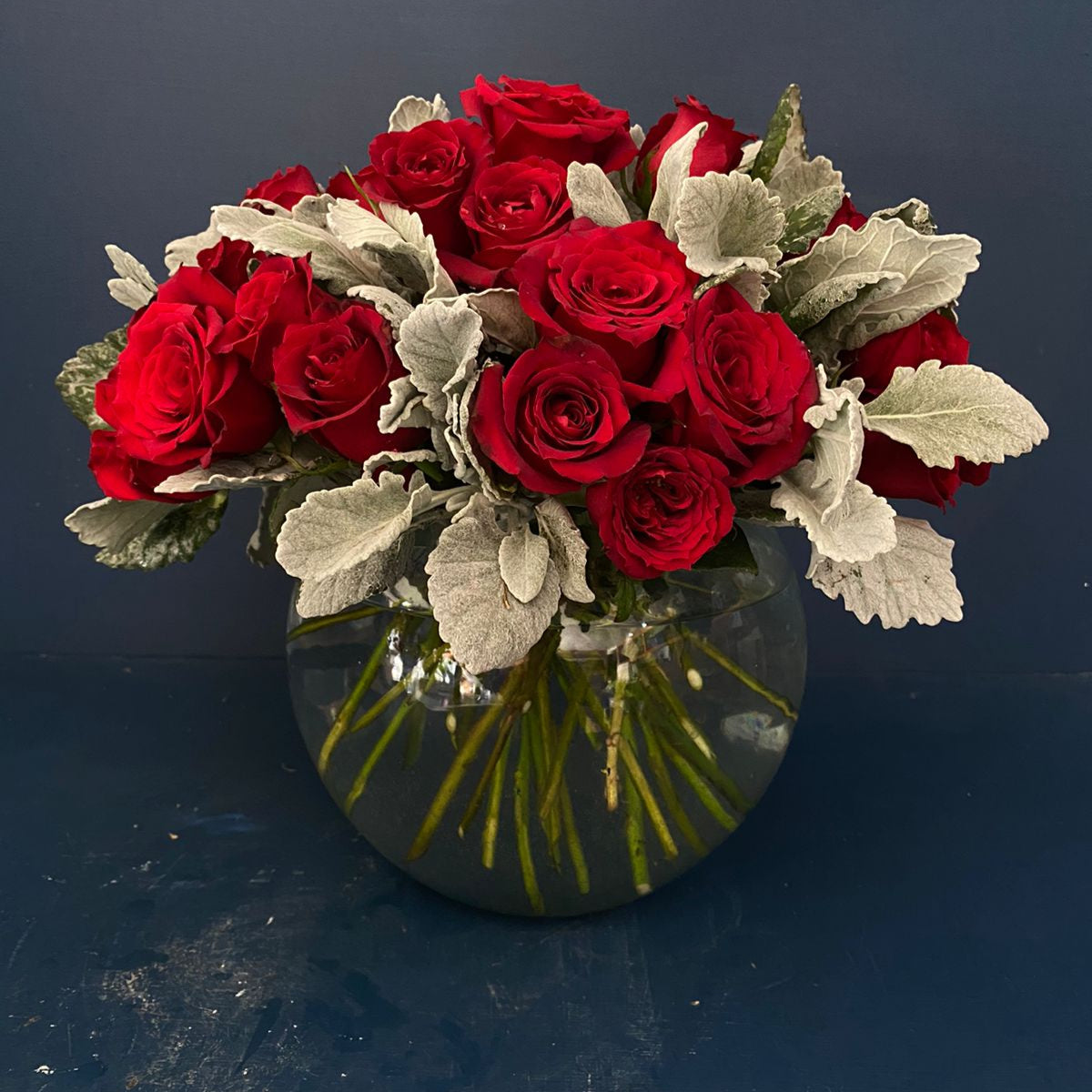 Bowl Rosas rojas y miller