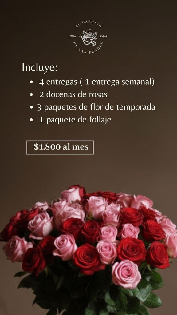 Suscripción mensual de flores