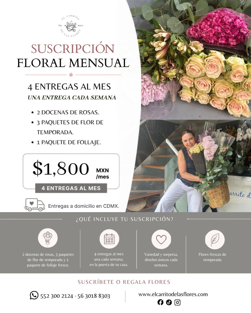 Suscripción mensual de flores