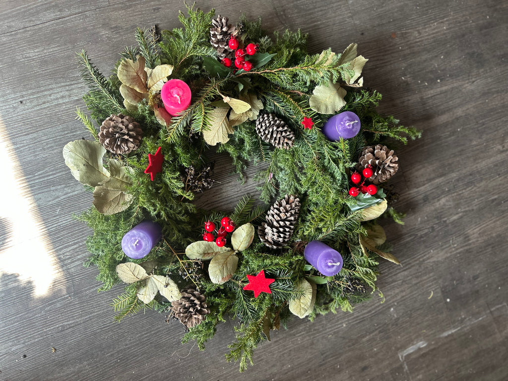 Corona Adviento 65 cm